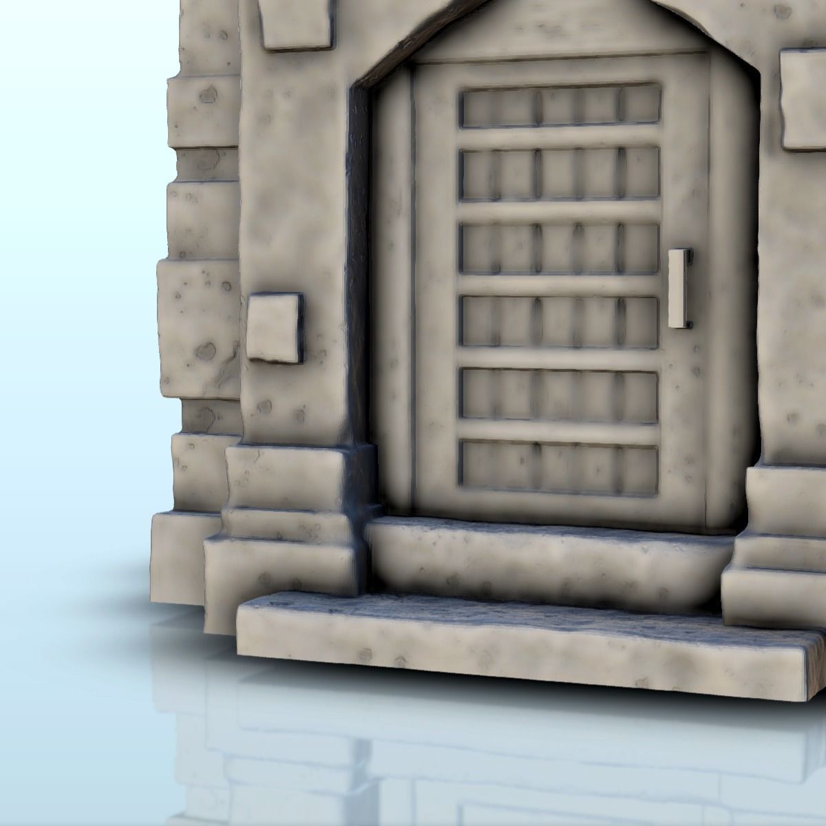 Medieval tower with a tiled roof 7 3D print model_11