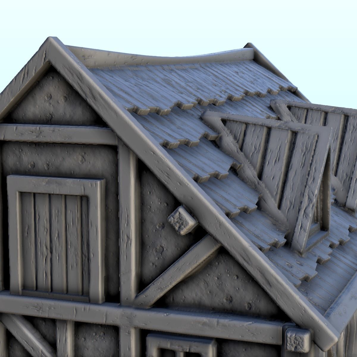 Medieval shop with sign 2 3D print model_16