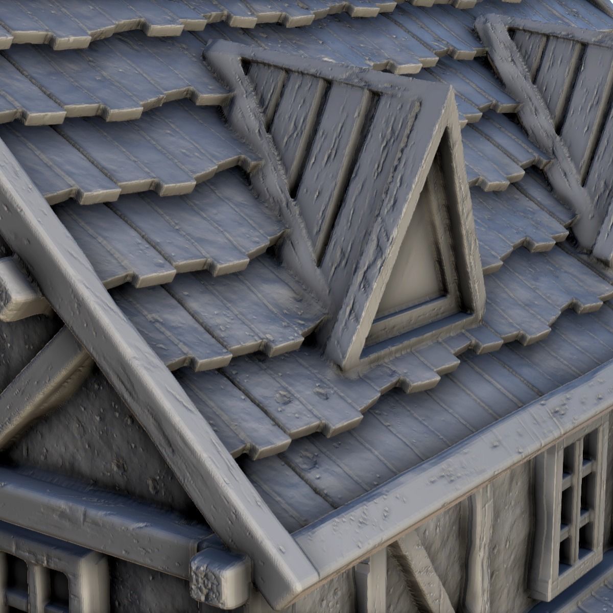 Medieval shop with sign 2 3D print model_4