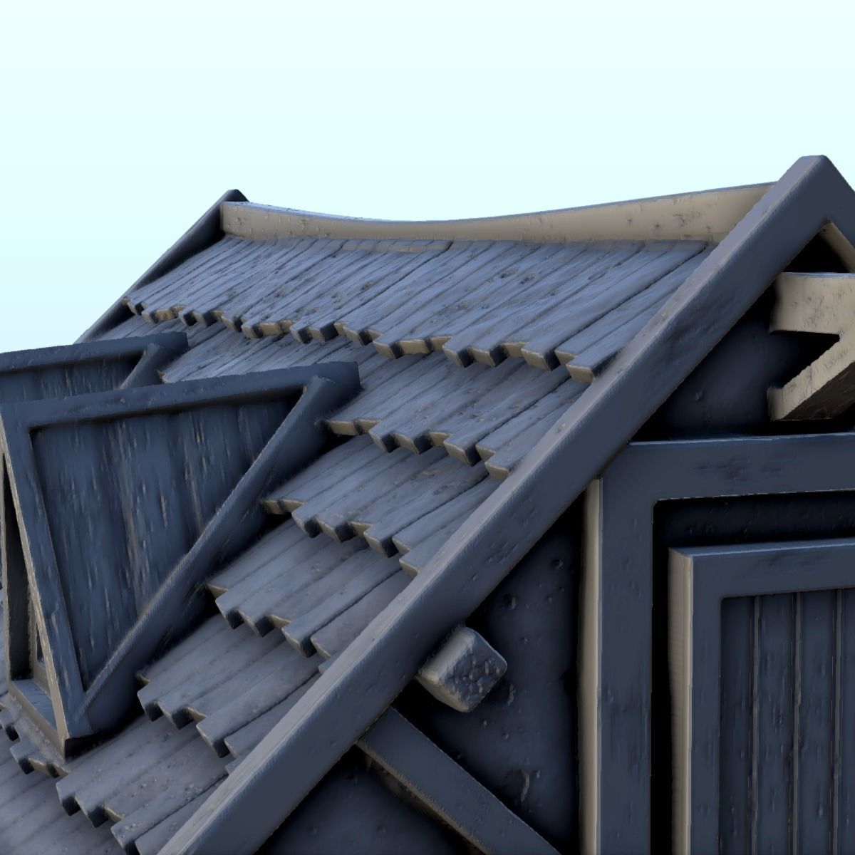 Medieval shop with sign 2 3D print model_5