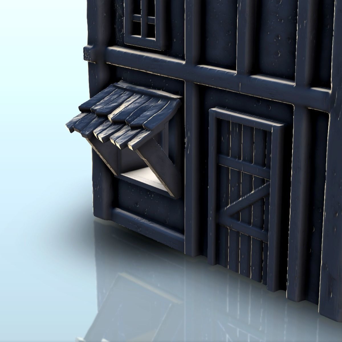 Medieval shop with sign 2 3D print model_7