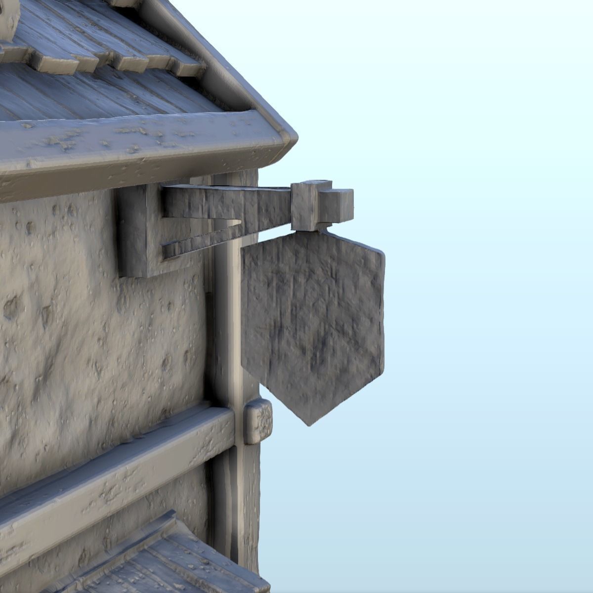 Medieval shop with sign 2 3D print model_18