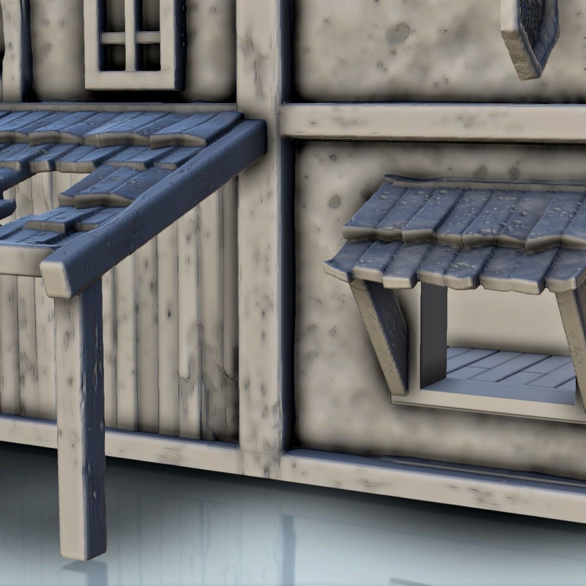 Medieval shop with sign 2 3D print model_2