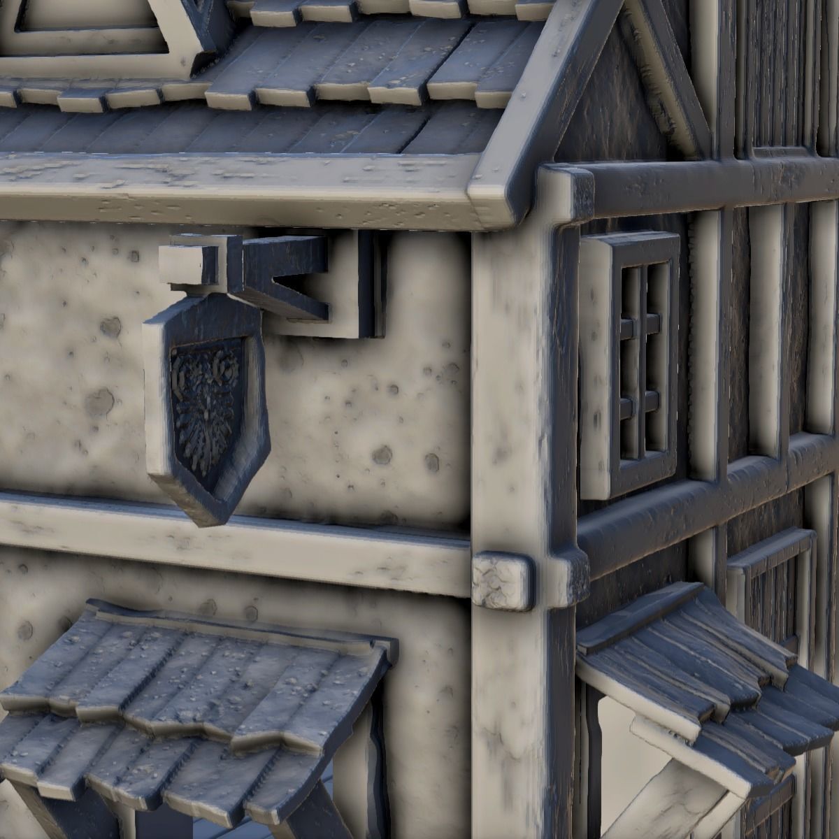 Medieval shop with sign 2 3D print model_25