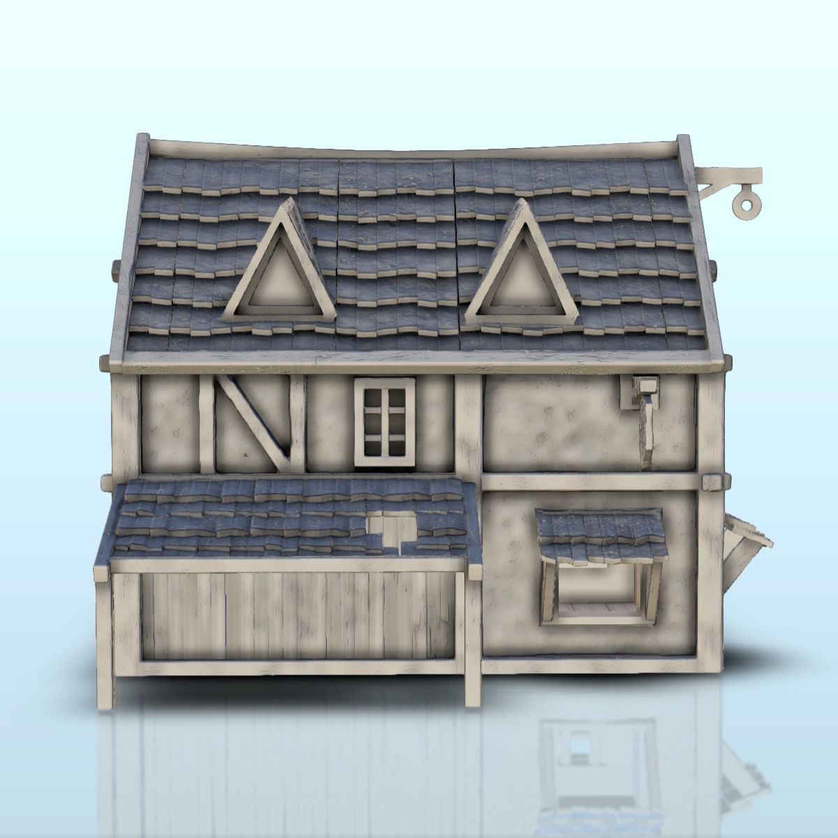Medieval shop with sign 2 3D print model_21