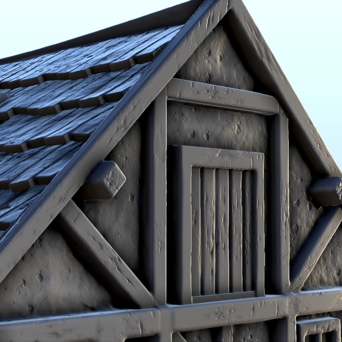 Medieval shop with sign 2 3D print model_11