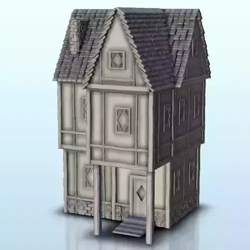Medieval house with two columns 2