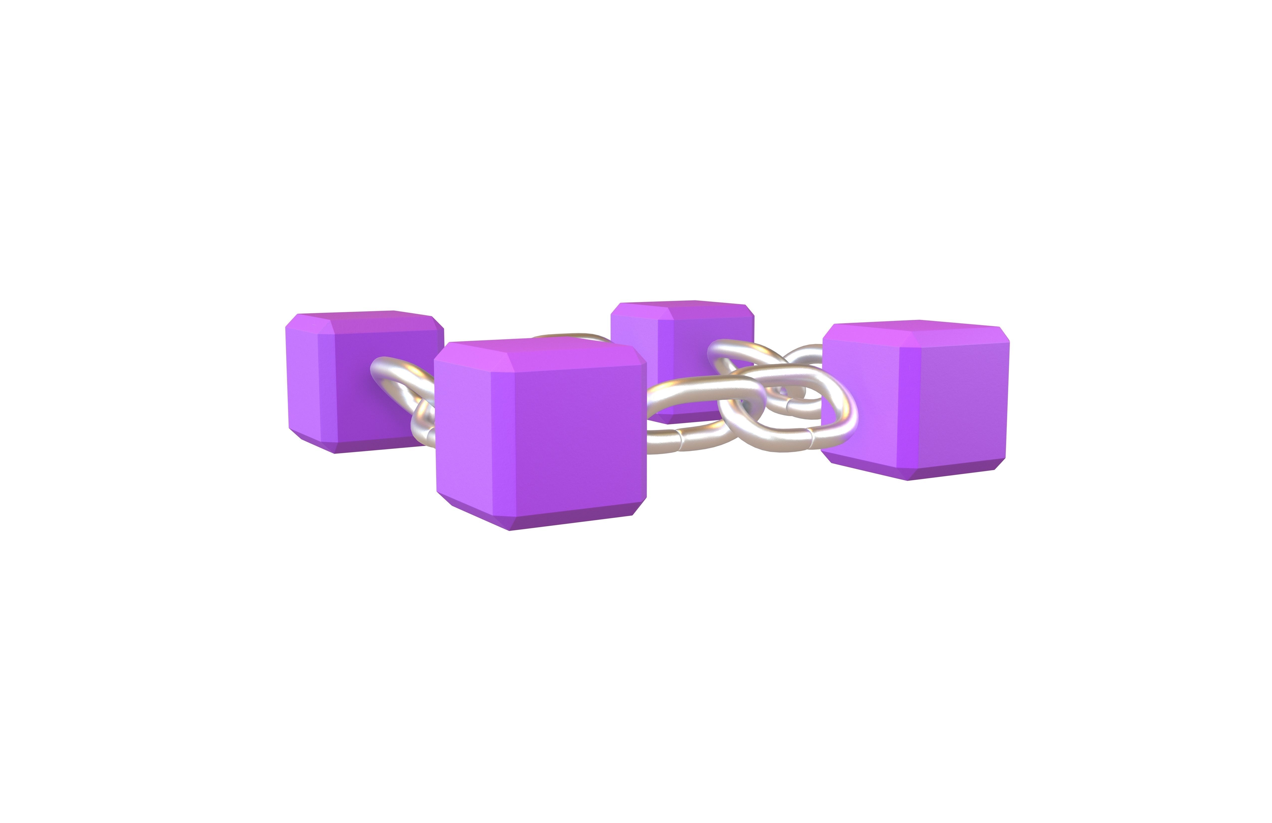 Blockchain Icon V1 002 Low-poly 3D model_1