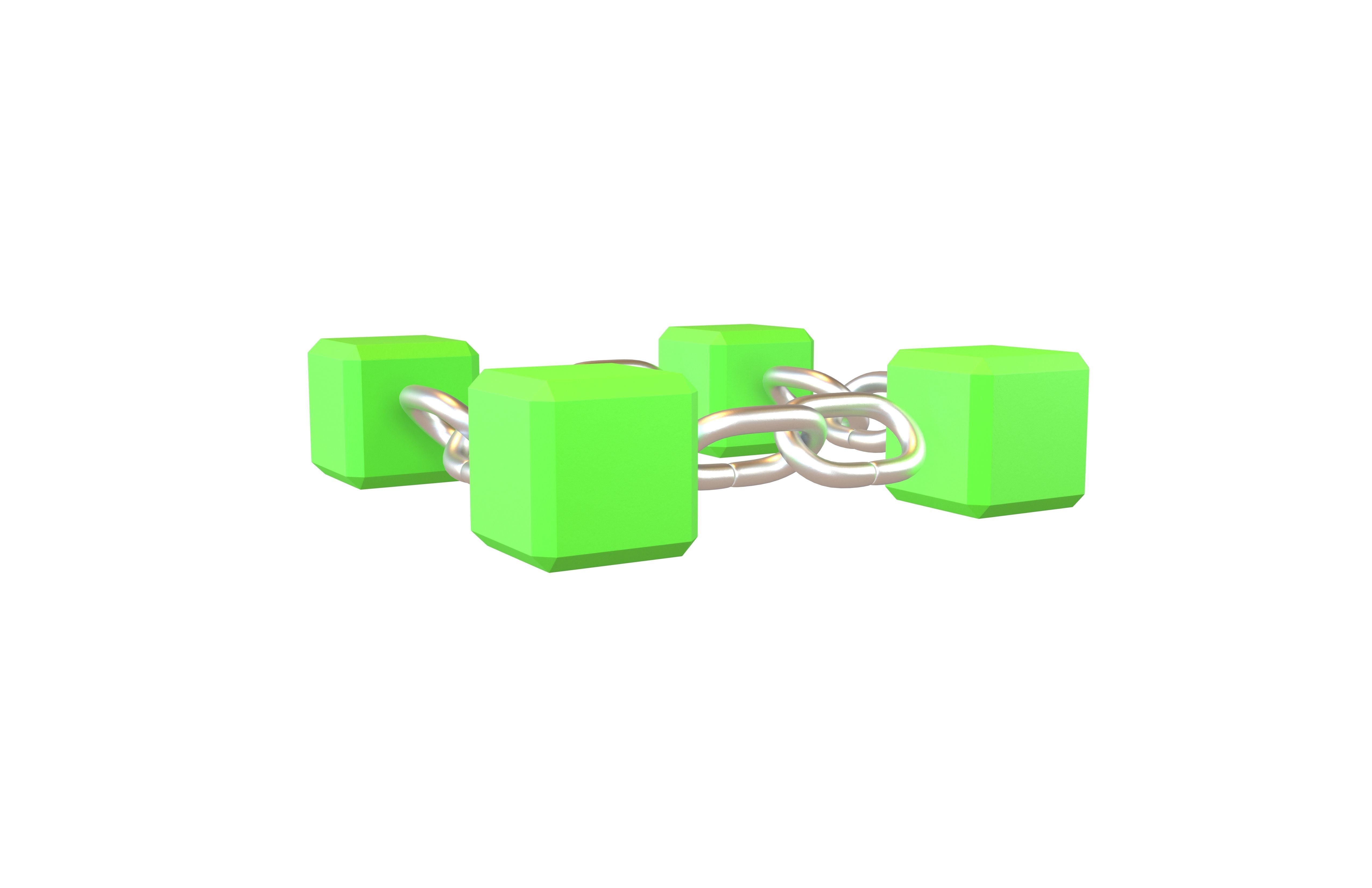 Blockchain Icon V1 003 Low-poly 3D model_1