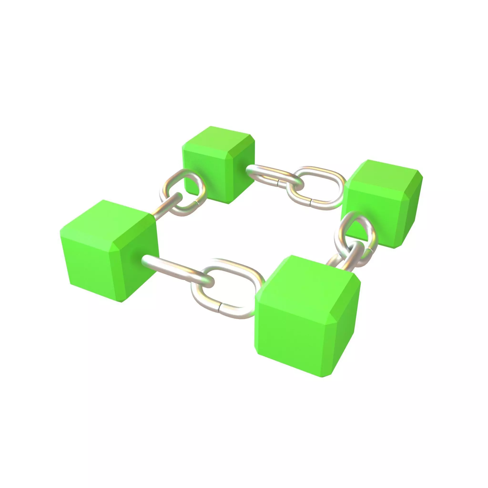 Blockchain Icon V1 003 Low-poly 3D model_0