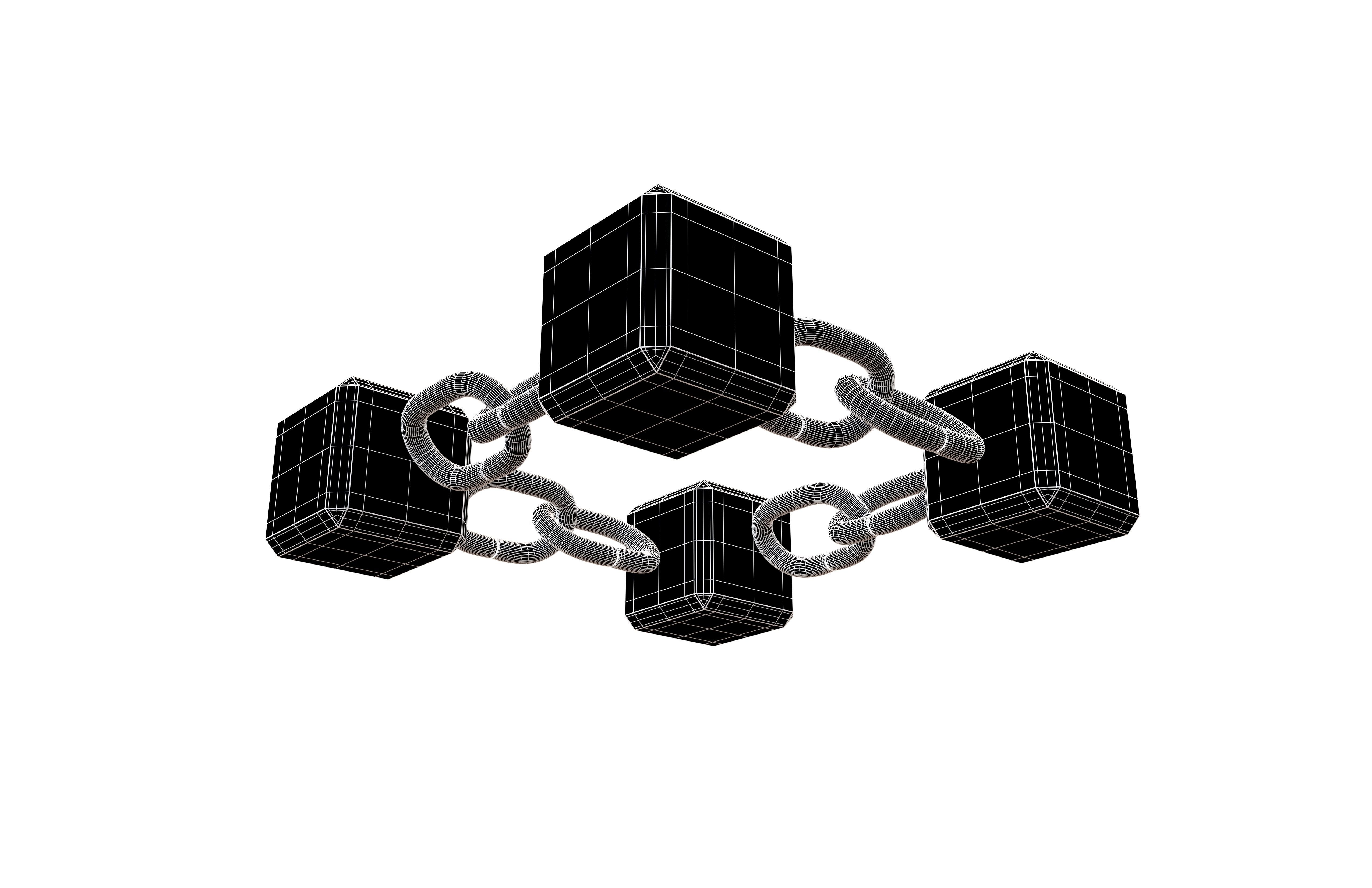 Blockchain Icon V1 004 Low-poly 3D model_7