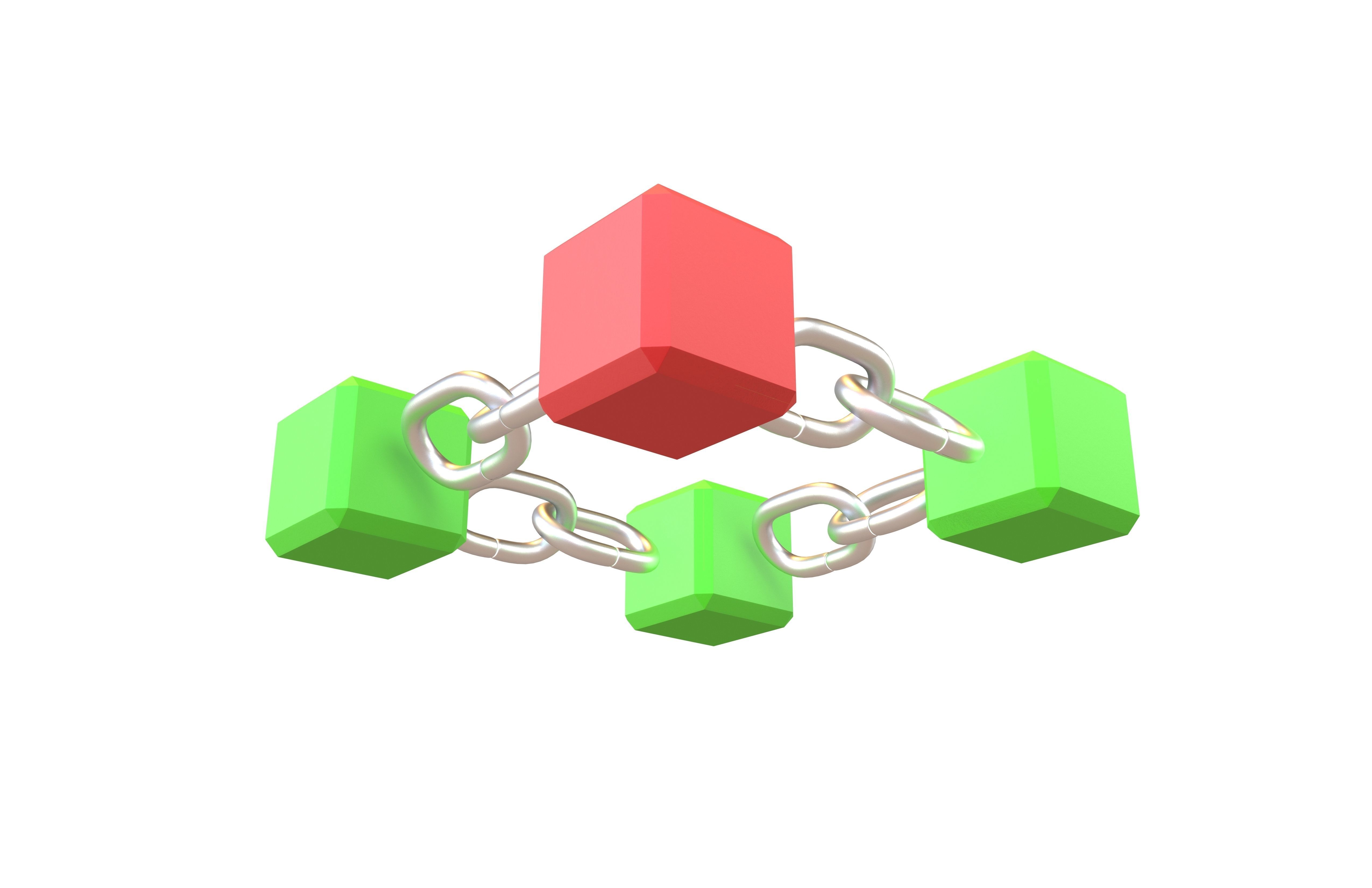 Blockchain Icon V1 004 Low-poly 3D model_3