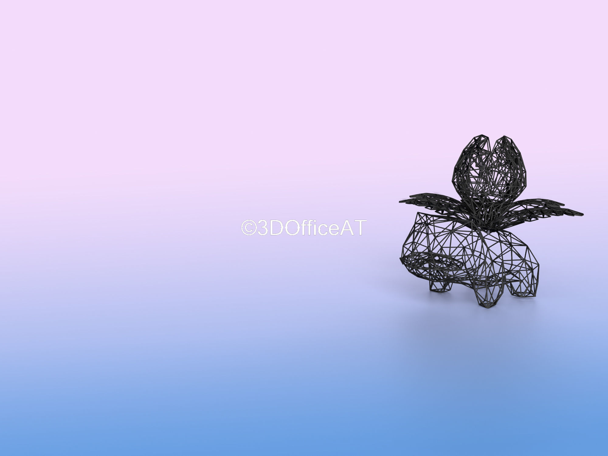 002 Ivysaur Pokemon Wiremon Figure 3D print model_3