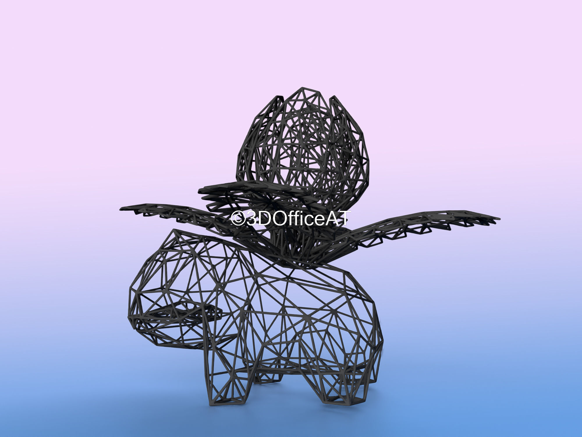 002 Ivysaur Pokemon Wiremon Figure 3D print model_7