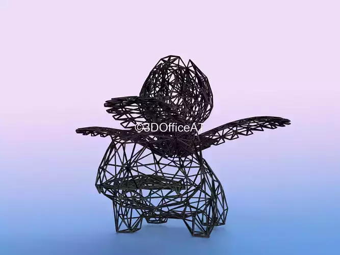 002 Ivysaur Pokemon Wiremon Figure 3D print model