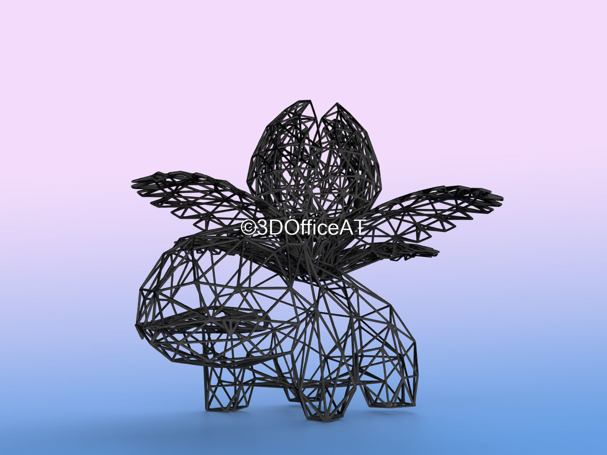 002 Ivysaur Pokemon Wiremon Figure 3D print model_5