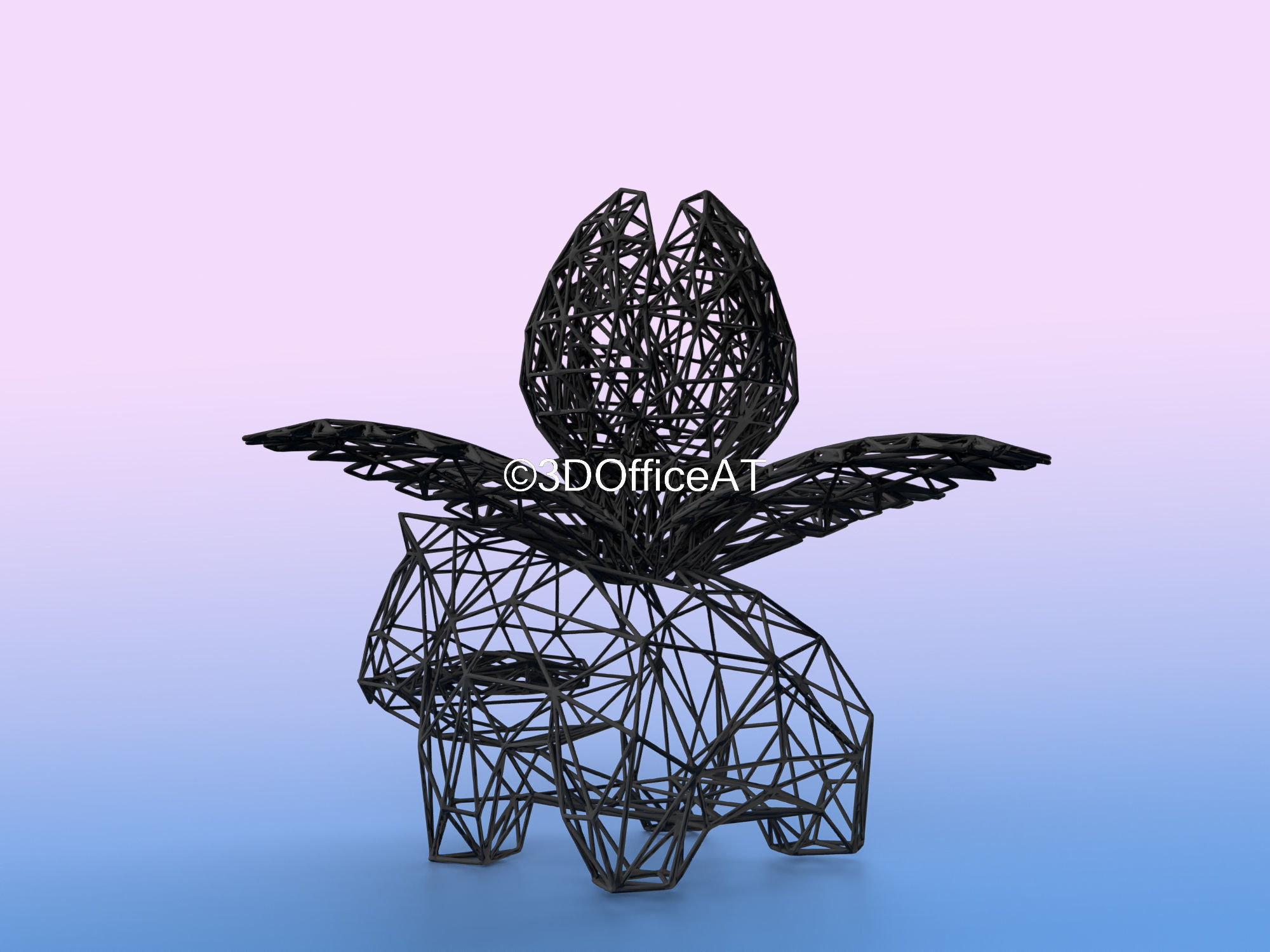 002 Ivysaur Pokemon Wiremon Figure 3D print model_8