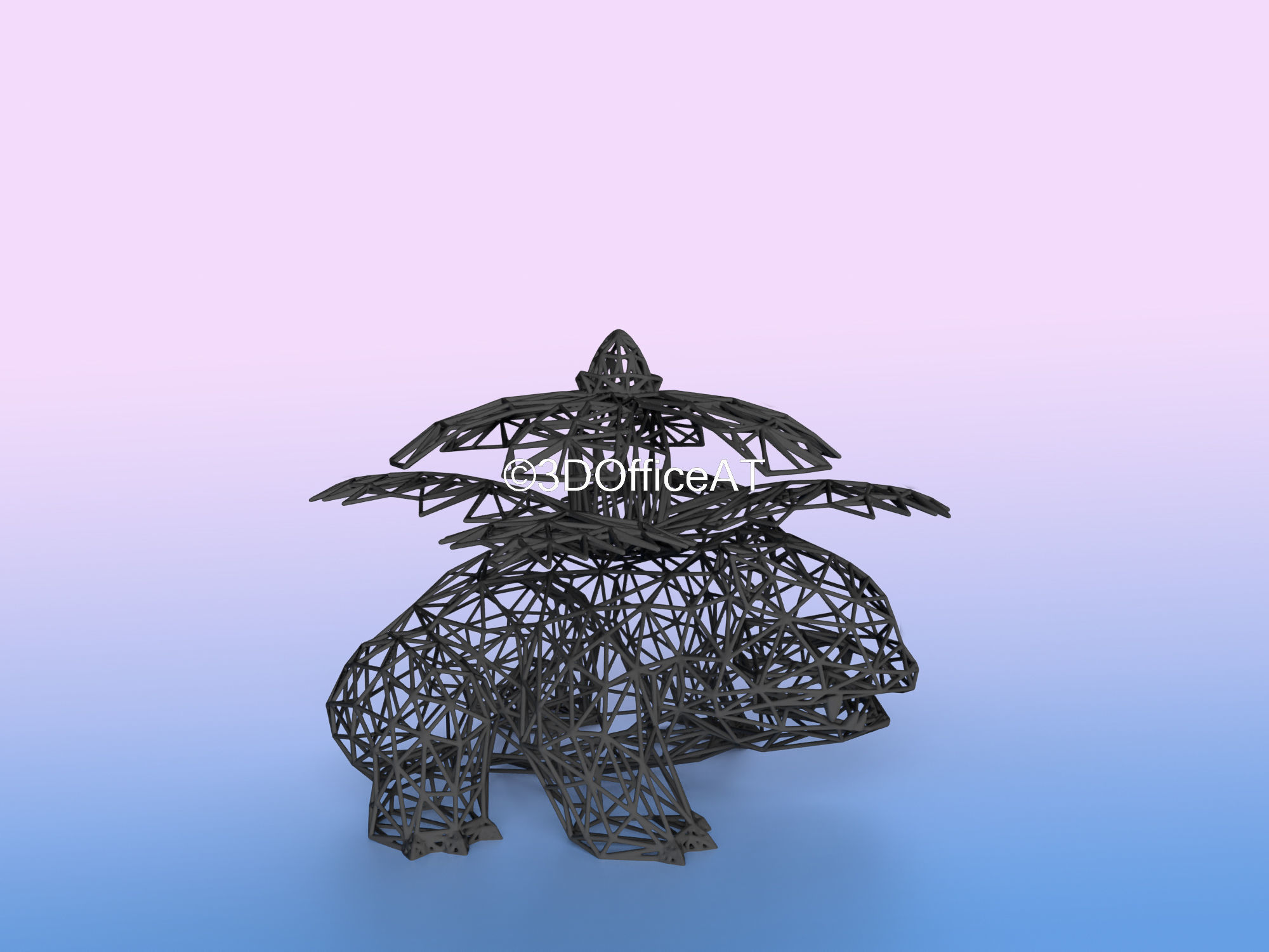 002 Ivysaur Pokemon Wiremon Figure 3D print model_18