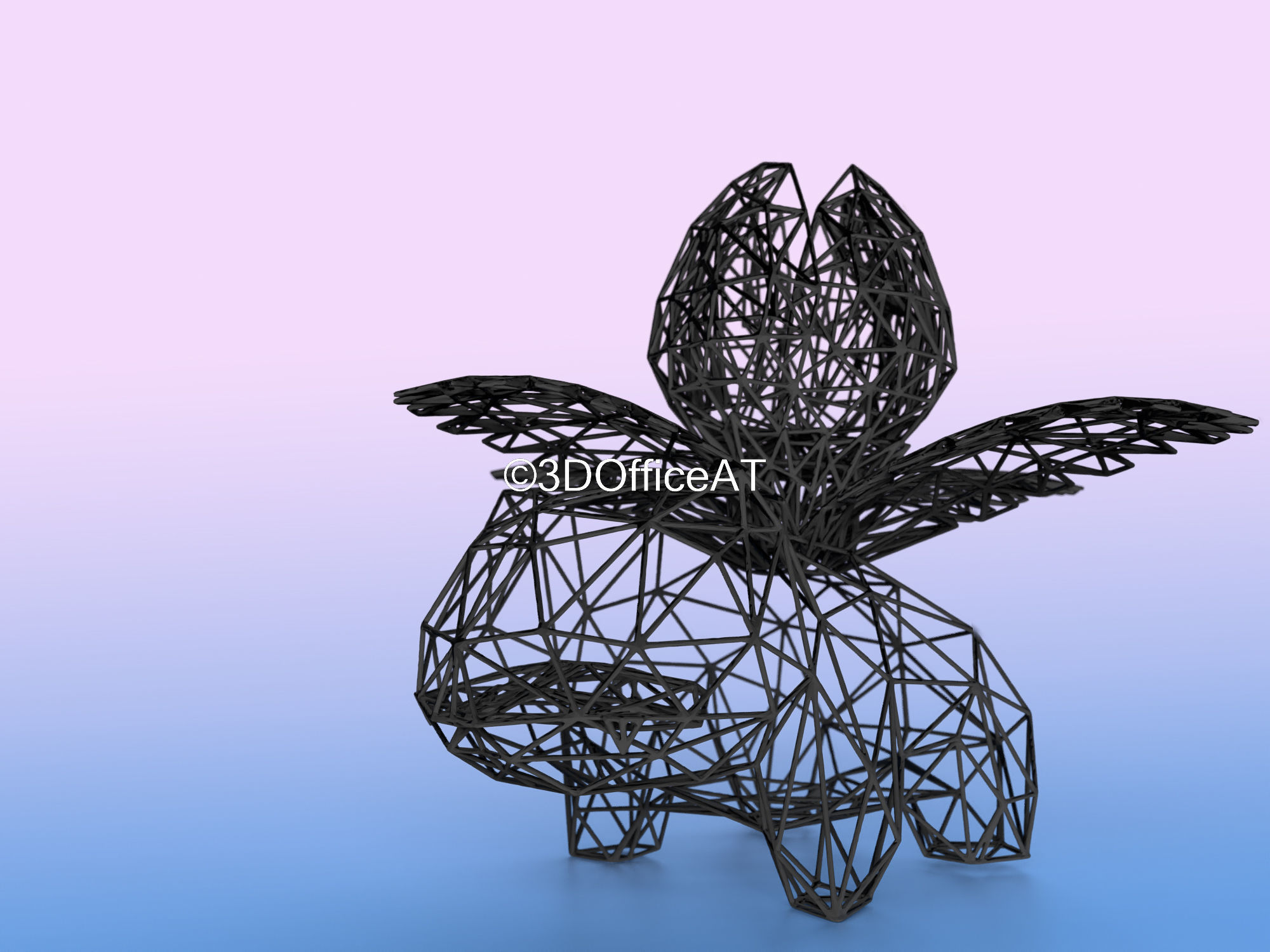 002 Ivysaur Pokemon Wiremon Figure 3D print model_2