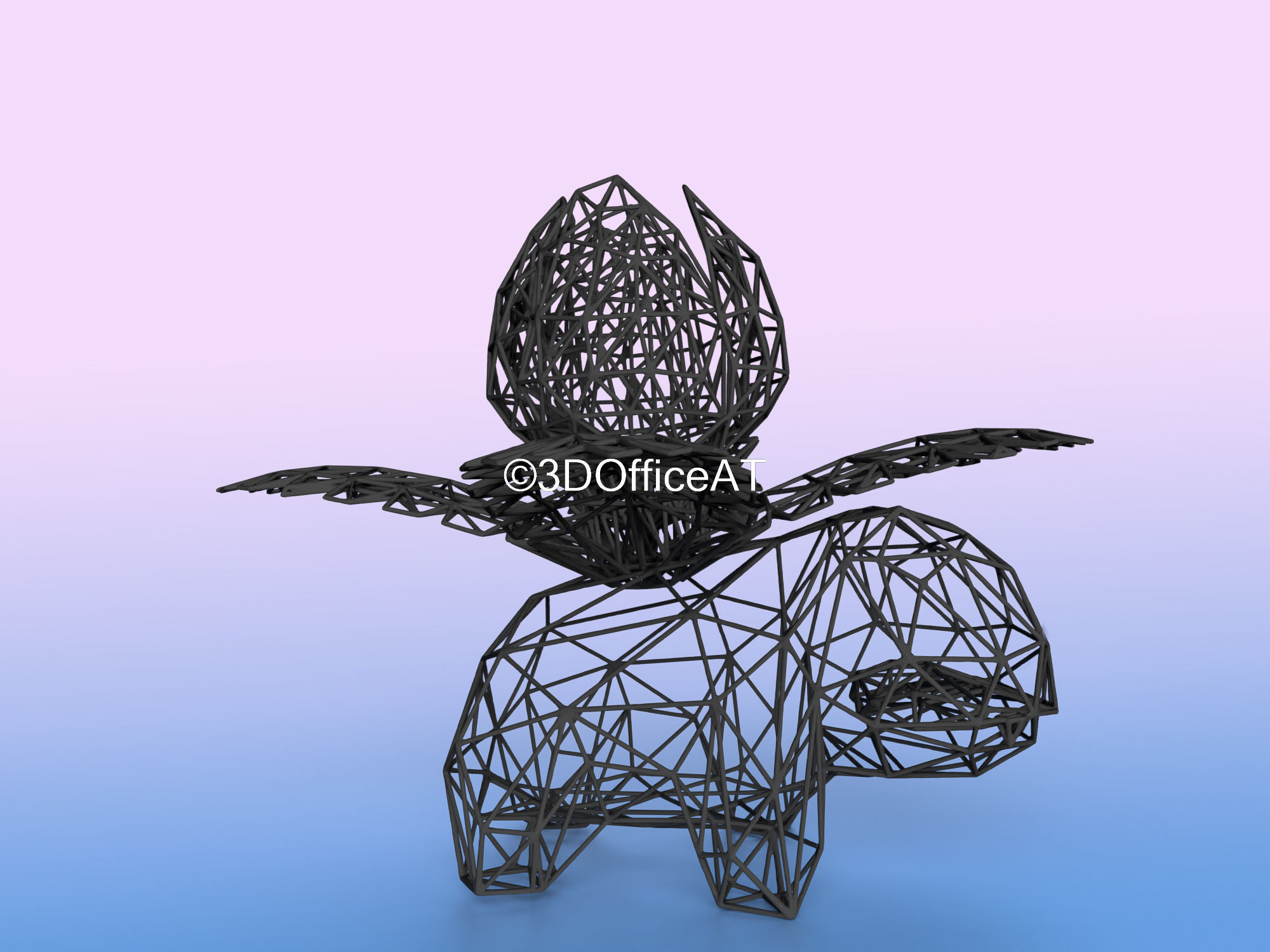 002 Ivysaur Pokemon Wiremon Figure 3D print model_11