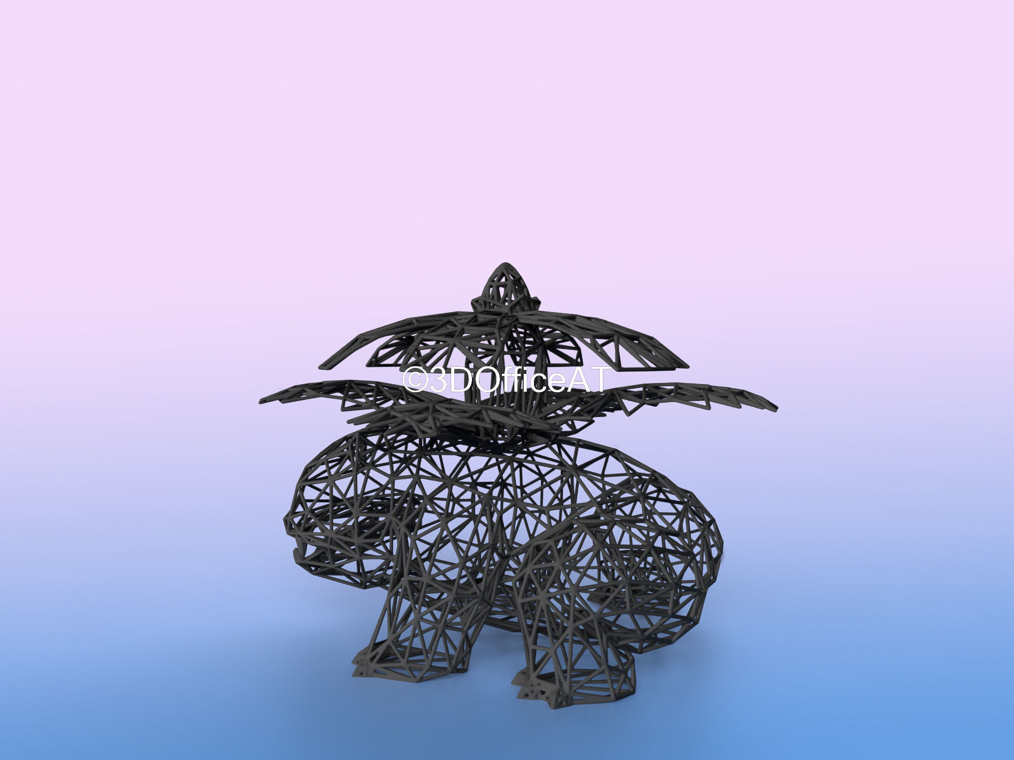 002 Ivysaur Pokemon Wiremon Figure 3D print model_23