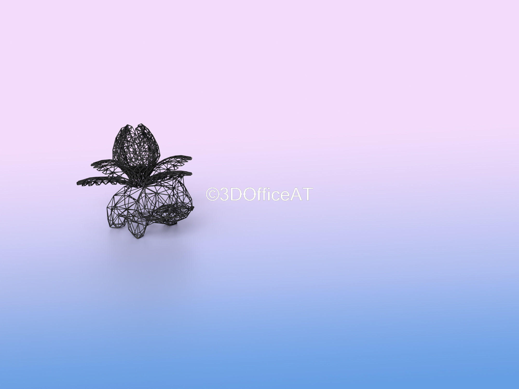 002 Ivysaur Pokemon Wiremon Figure 3D print model_4