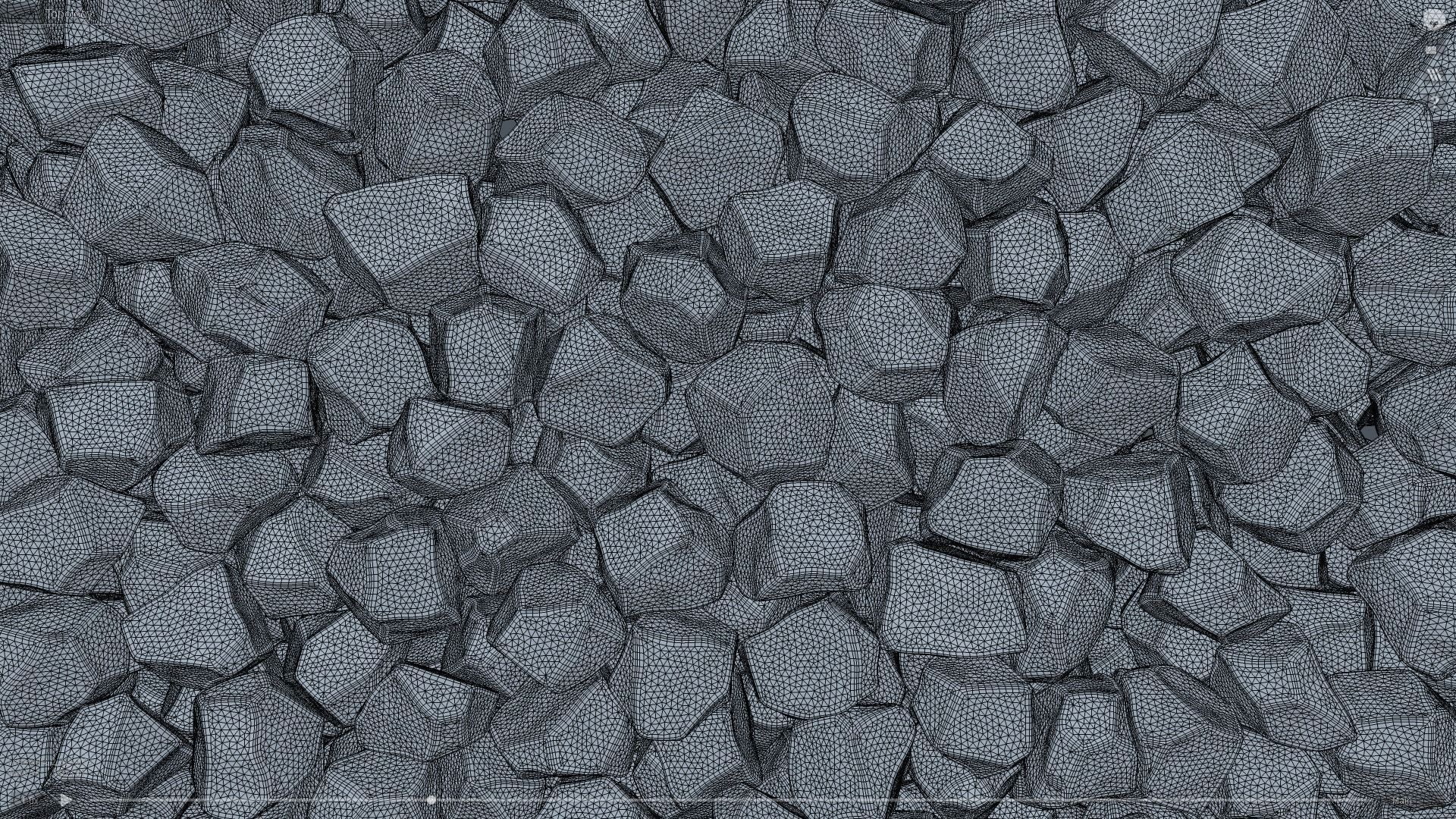 Ice cubes falling animation 2 3D model_3