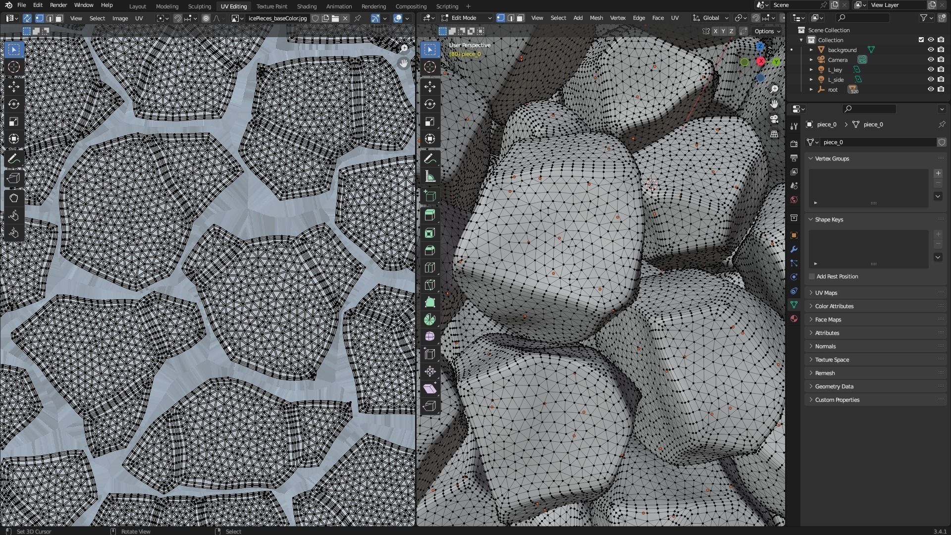 Ice cubes falling animation 2 3D model_8