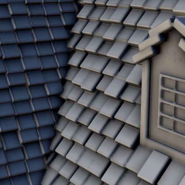 Medieval house with floor and entrance stair 6 3D print model_5