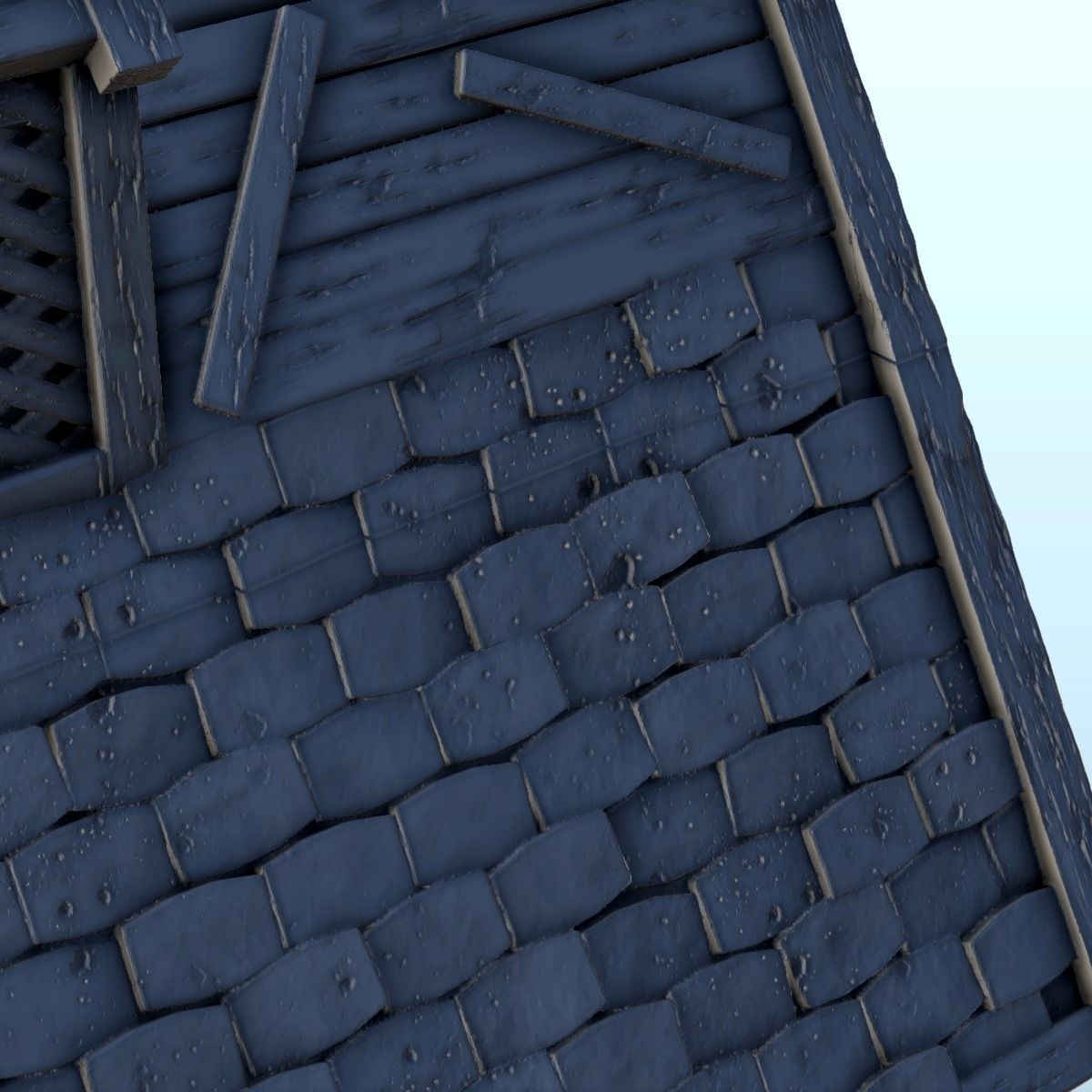 Large Viking building with floor and large door 3 3D print model_10