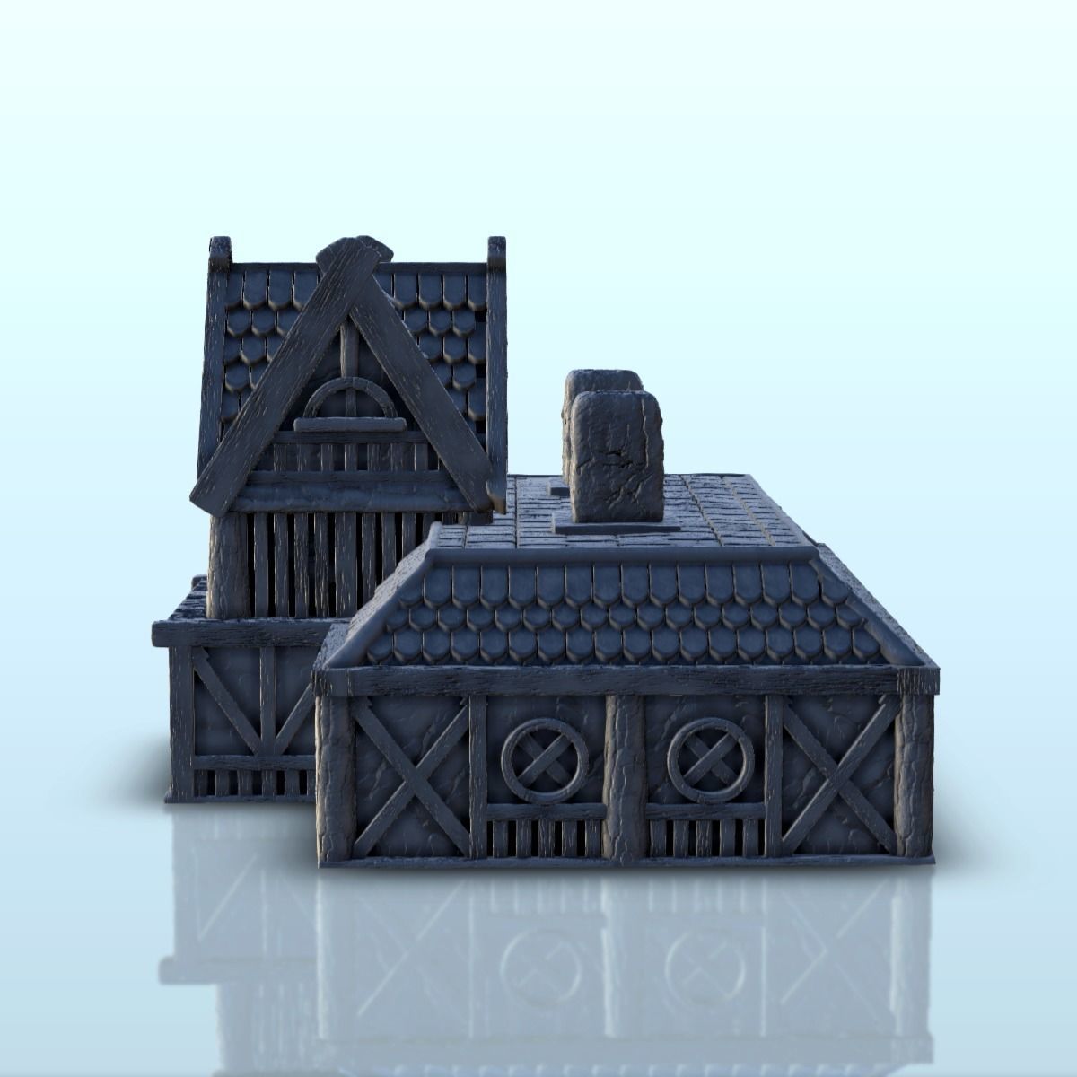 Large traditionnal house 2 3D print model_8