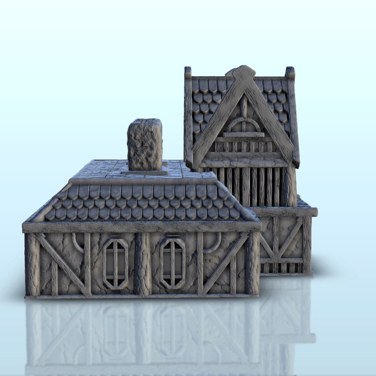 Large traditionnal house 2 3D print model_6