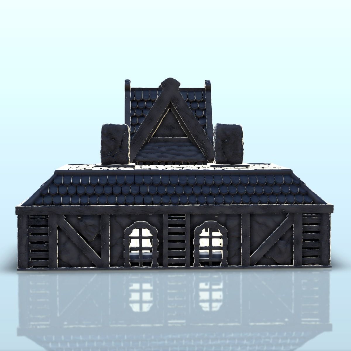 Large traditionnal house 2 3D print model_7
