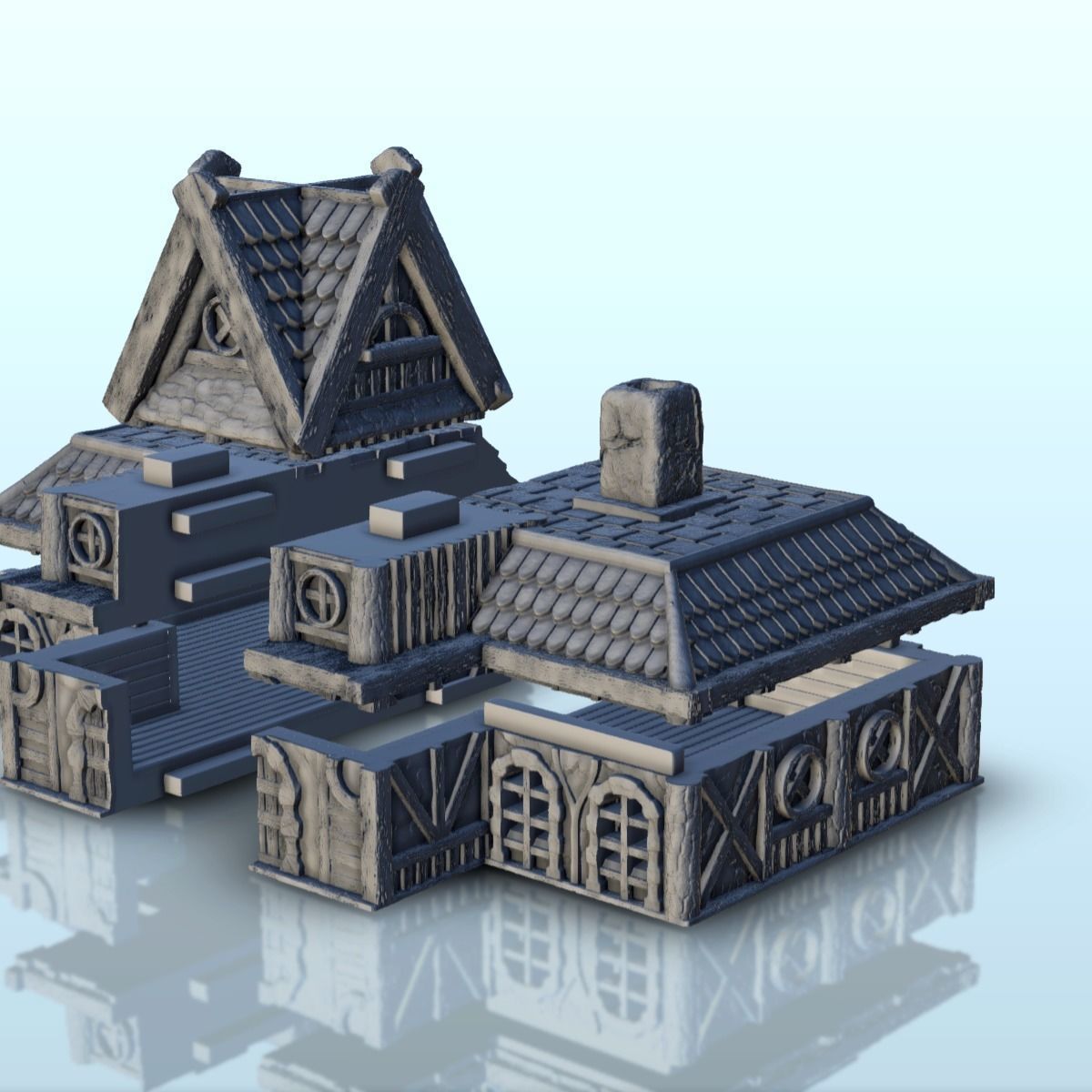 Large traditionnal house 2 3D print model_1
