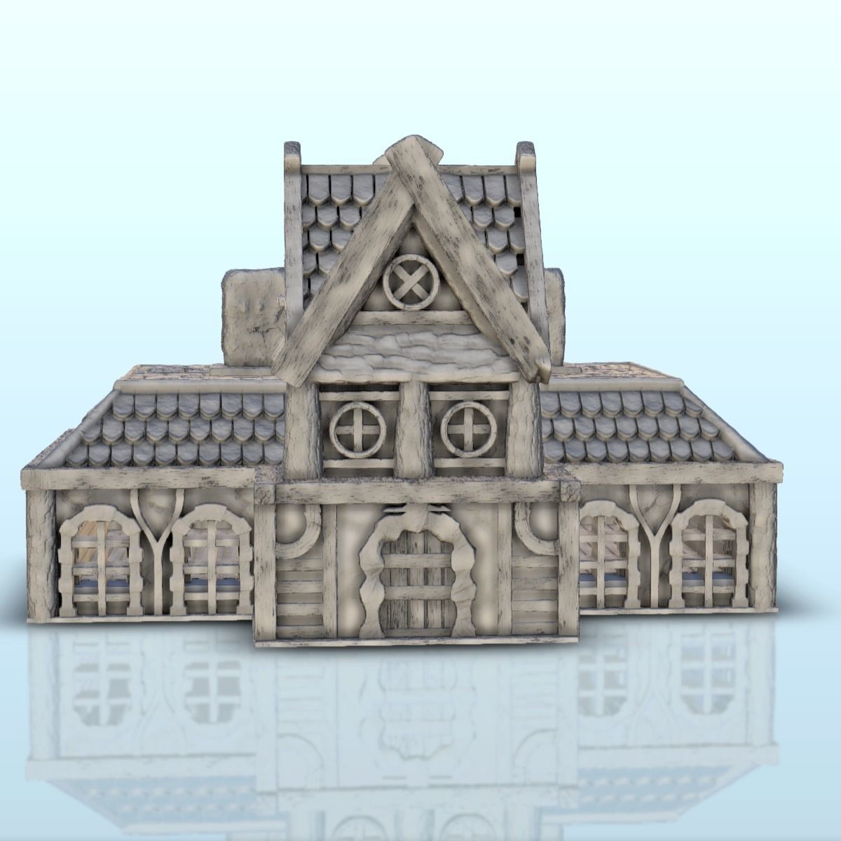Large traditionnal house 2 3D print model_5