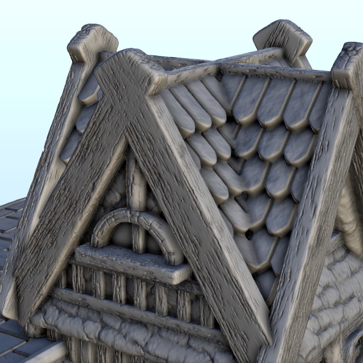 Large traditionnal house 2 3D print model_10