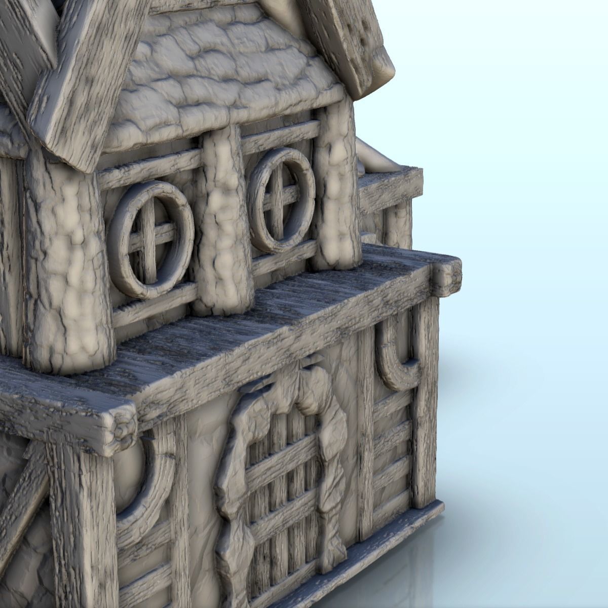 Large traditionnal house 2 3D print model_11