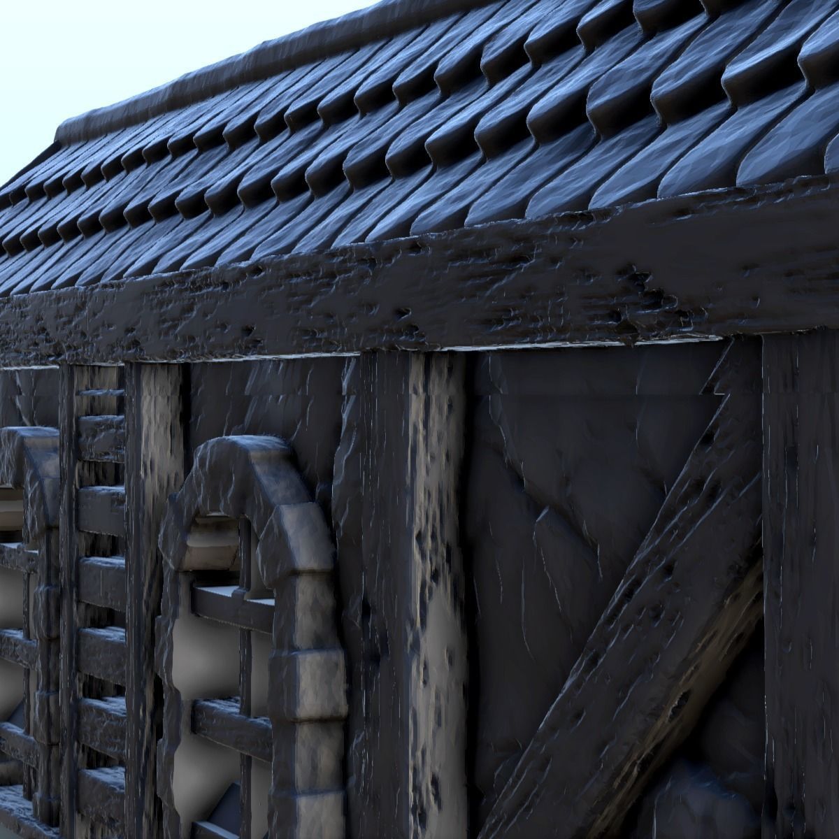 Large traditionnal house 2 3D print model_13