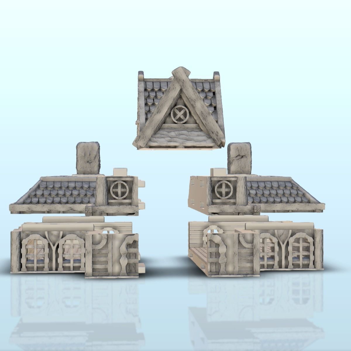 Large traditionnal house 2 3D print model_2