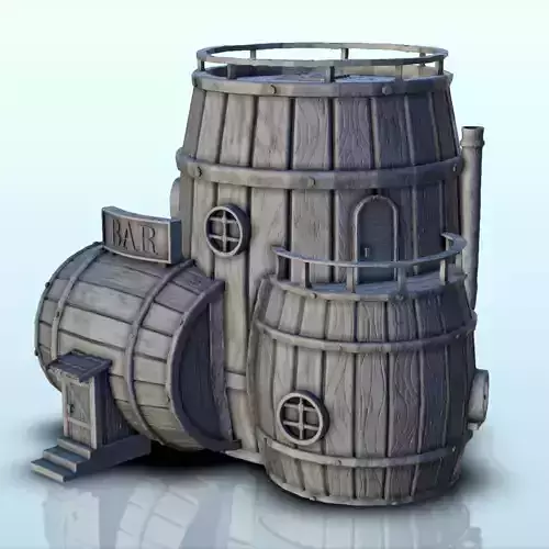 Barrel-shaped island bar 6