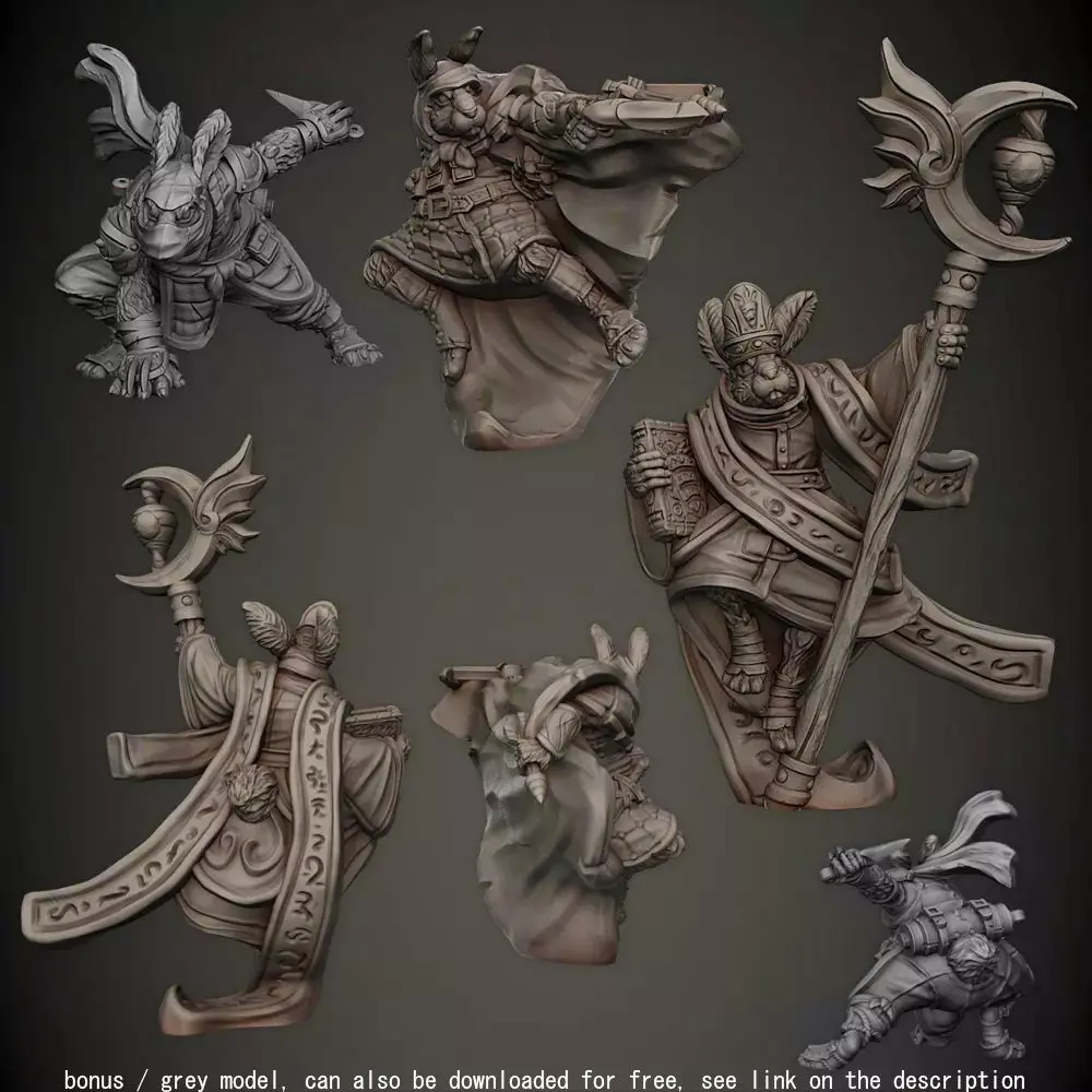 Rabbit Folk 3D print model_0