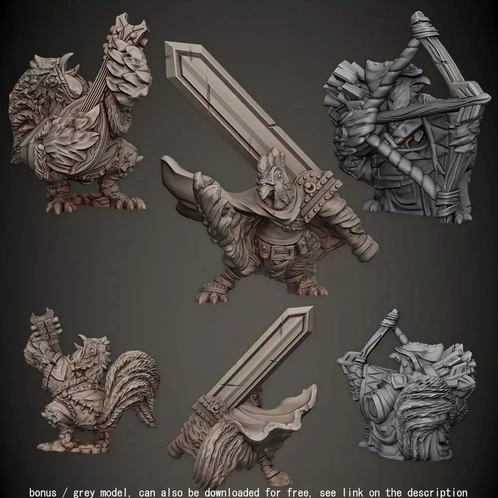 Chicken Folk 3D print model_0