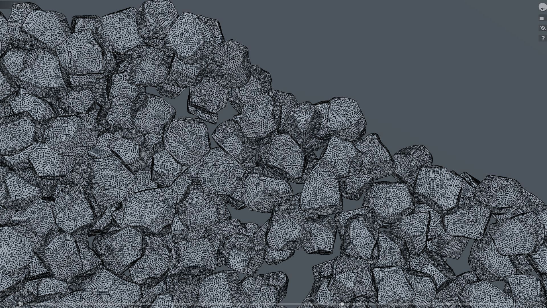 Ice cubes falling animation 3 3D model_3