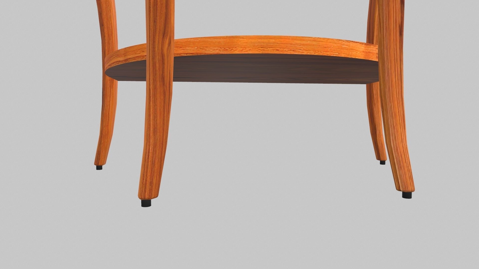 Flower Carved Corner Foyer Table 3D model_11