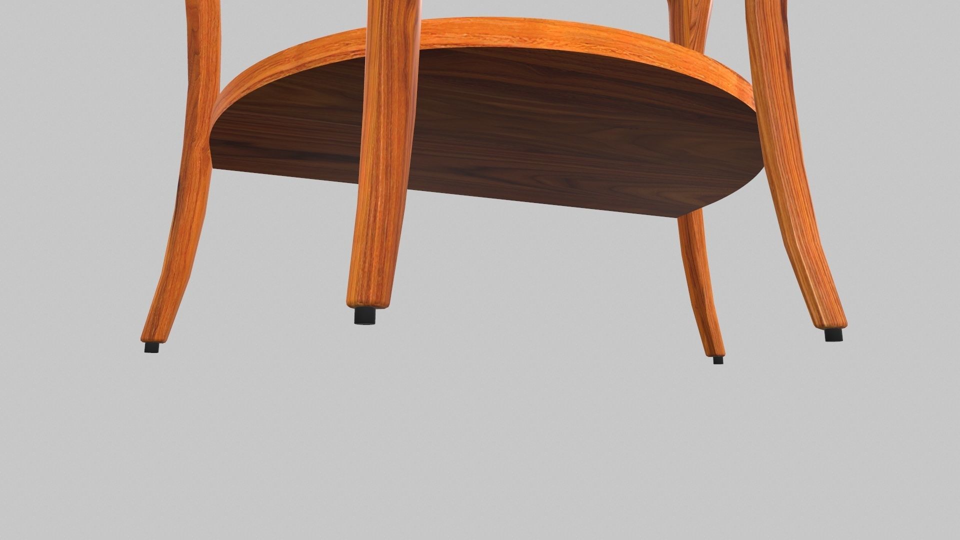 Flower Carved Corner Foyer Table 3D model_12