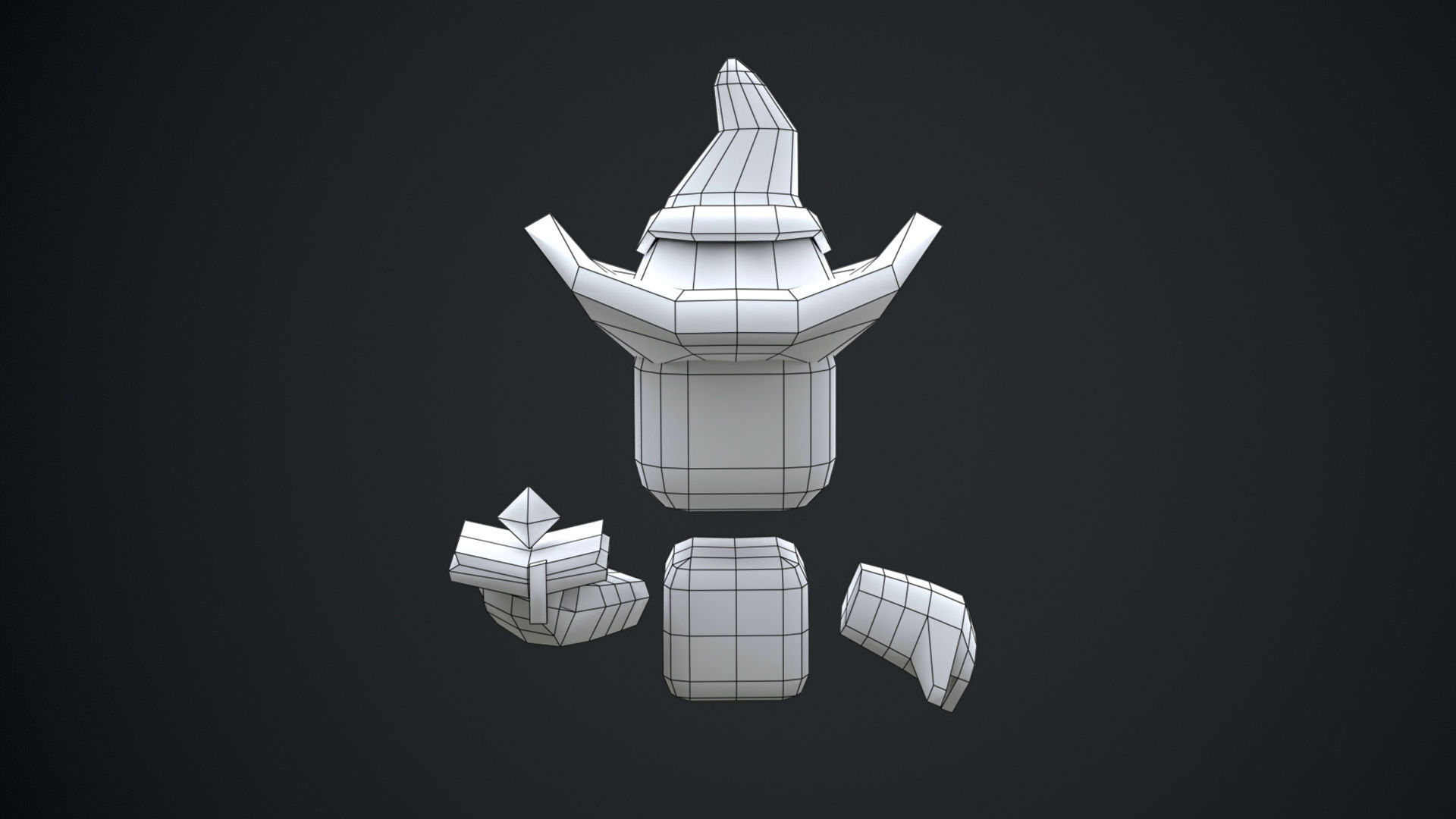 Toony Character Pack Game-Ready Low-poly 3D model_6