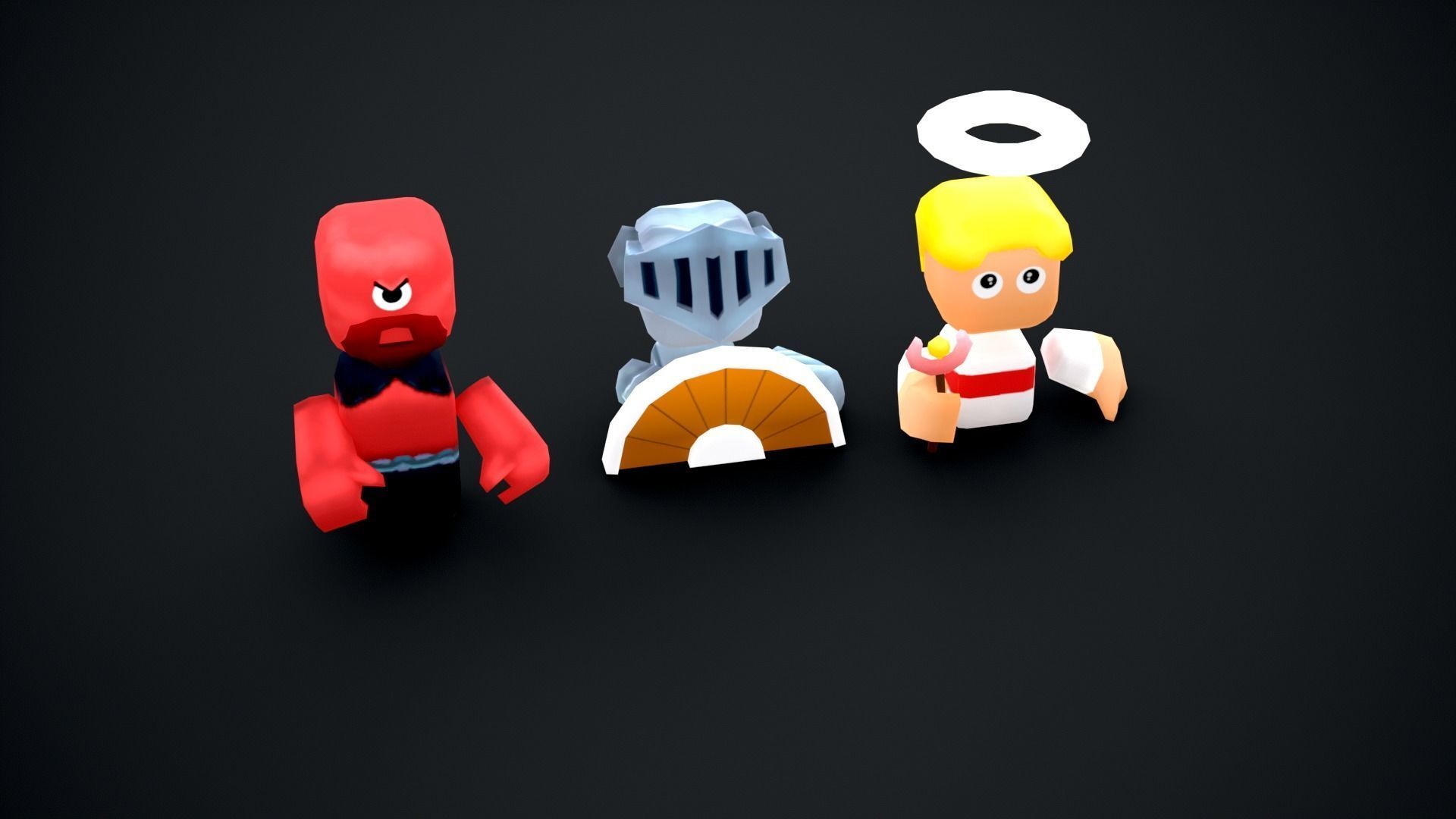 Toony Character Pack Game-Ready Low-poly 3D model_11