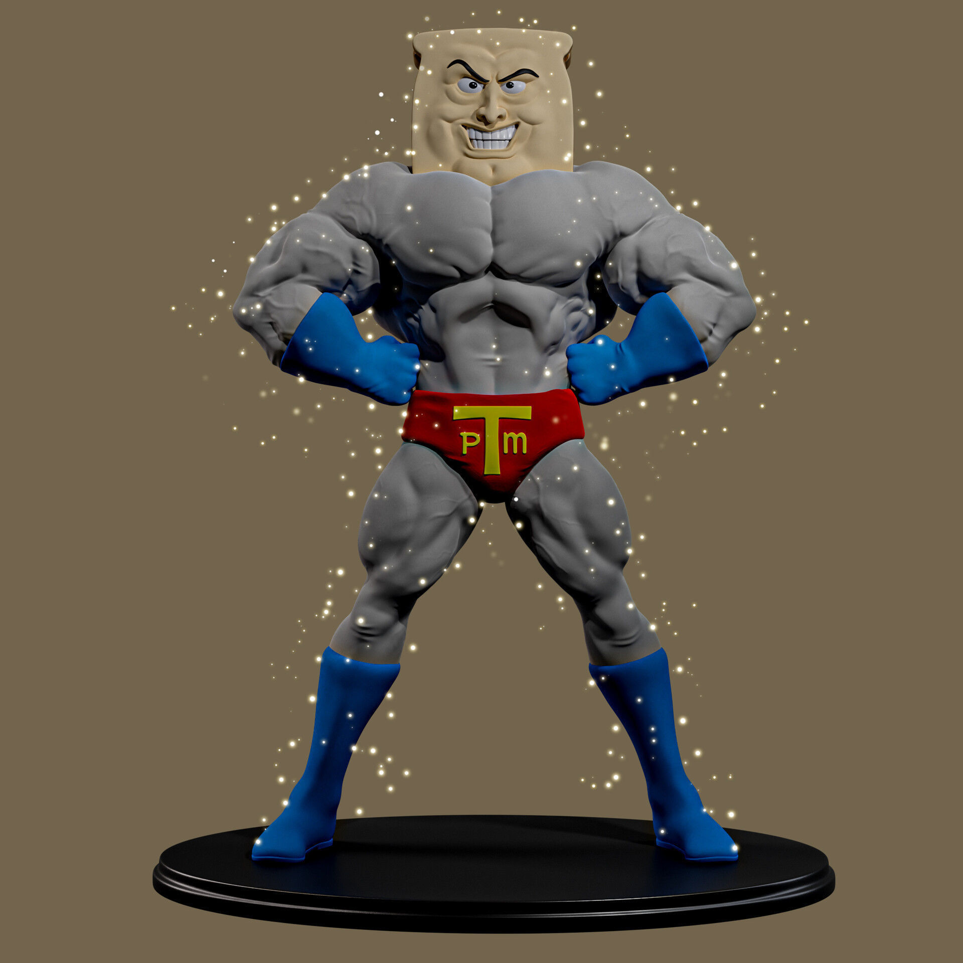 Powdered Toast Man 3D print model_5