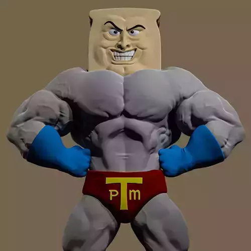 Powdered Toast Man 3D print model