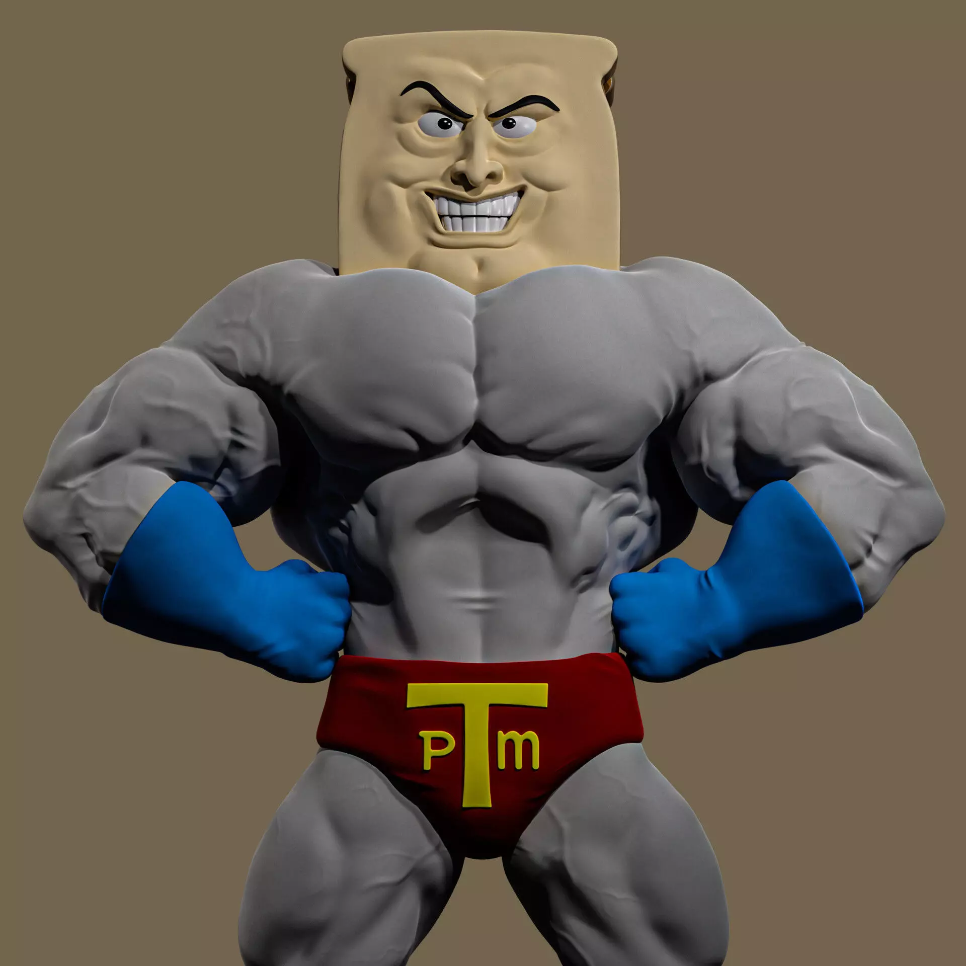 Powdered Toast Man 3D print model_0
